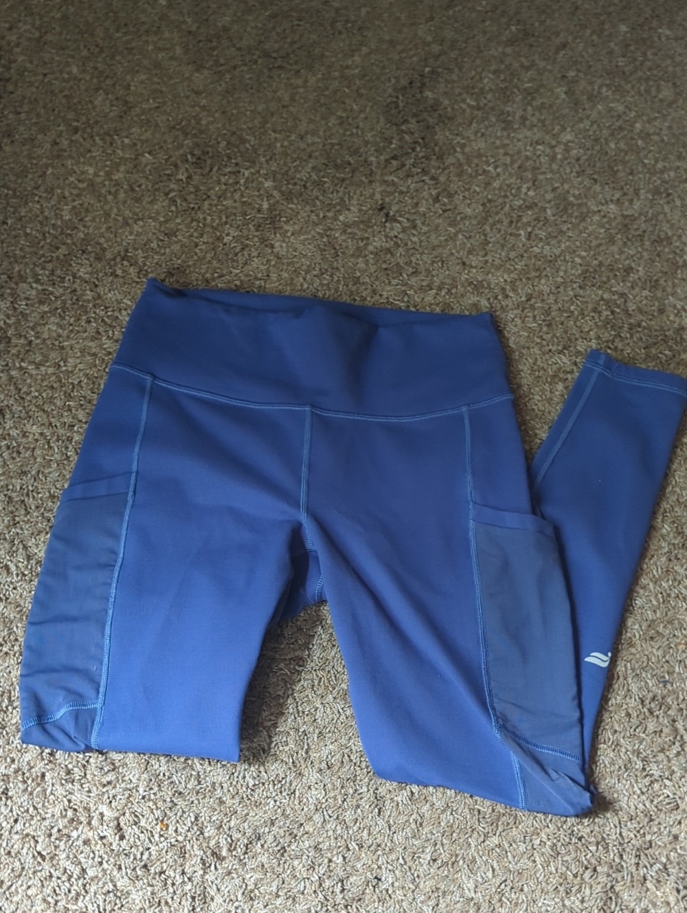 Light Blue High-Waist Pocket Leggings